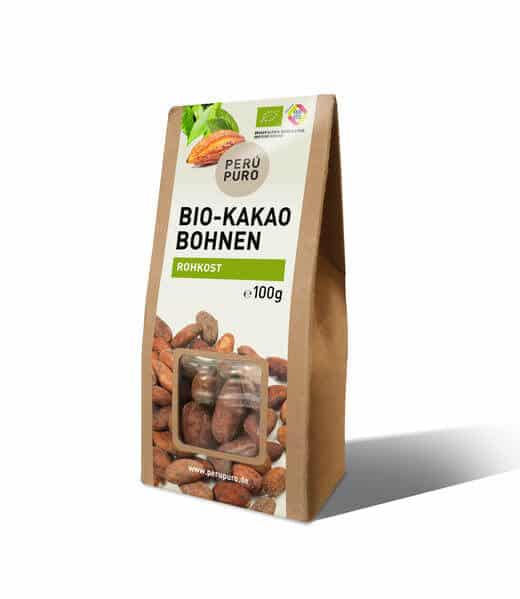 Produktfoto Rohkost Bio-Kakaobohnen von PERÚ PURO, rohe Kakaobohnen Rohkost raw